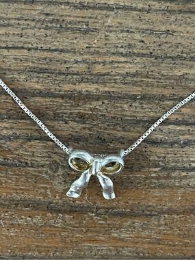 JCM sterling silver Bow Pendant Necklace for Women